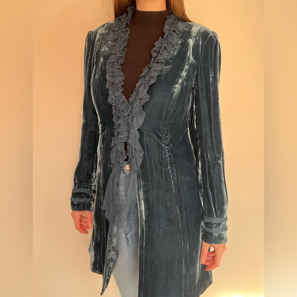 Cupio Blue Velvet Jacket